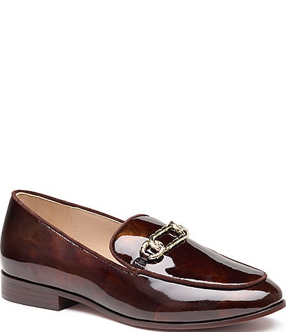 Johnston & Murphy Women's Ali Patent Leather Chain Loafers