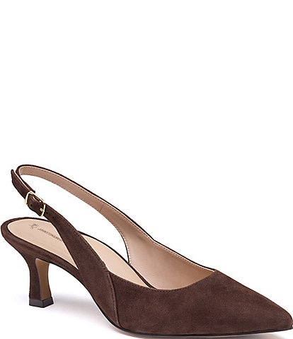 Johnston & Murphy Women's Lindsey Suede Slingback Pumps