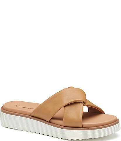 Johnston & Murphy Women's Mitzi Knotted Platform Slide Sandals