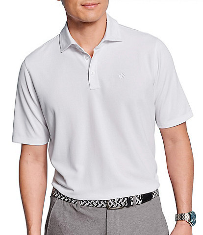 Johnston & Murphy XC4 Cool Degree Solid Performance Stretch Short Sleeve Polo Shirt