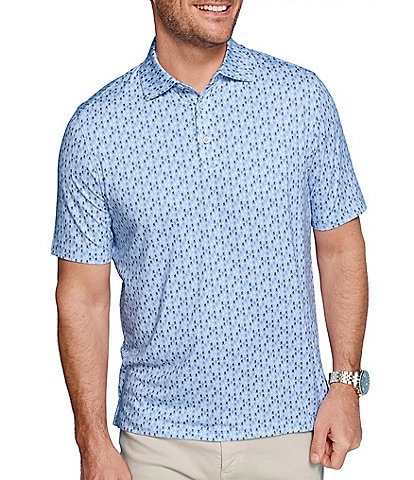 Johnston & Murphy XC4 Cool Degree Yeti Print Short Sleeve Polo Shirt