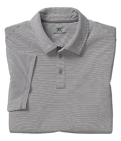 Johnston & Murphy XC4 Stripe Performance Stretch Short Sleeve Polo Shirt