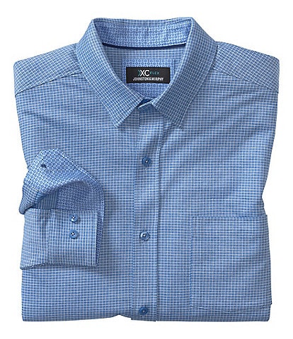 Johnston & Murphy XCFlex Micro-Grid Stretch Long Sleeve Woven Shirt