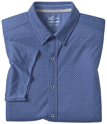 Johnston & Murphy XCFlex Printed Short Sleeve Woven Shirt
