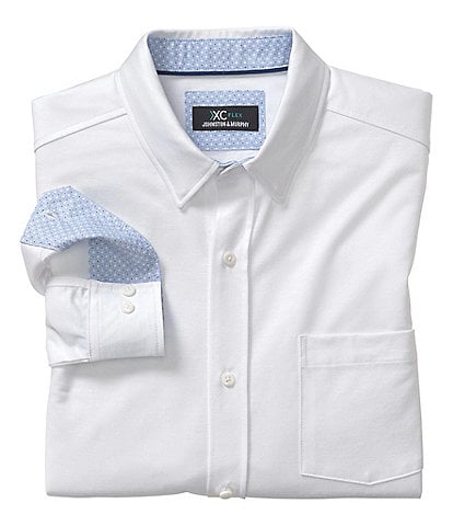Johnston & Murphy XCFlex Solid Long Sleeve Woven Shirt