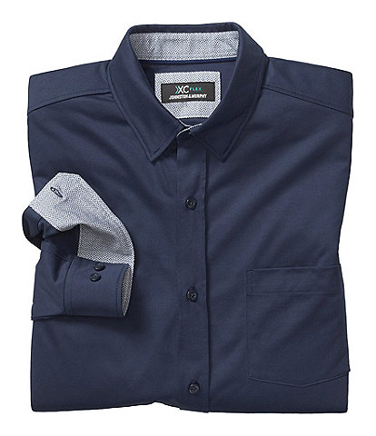Johnston & Murphy XCFlex Solid Long Sleeve Woven Shirt