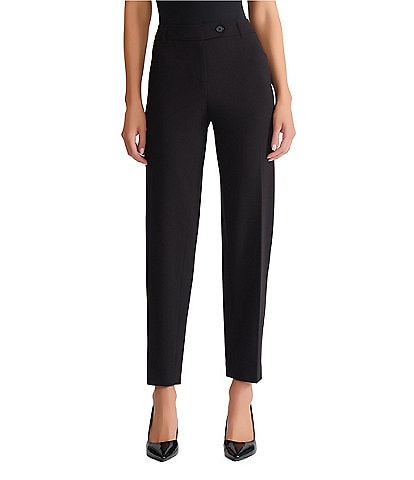 Jones New York Bi-Stretch Tapered Straight Leg Woven Pants