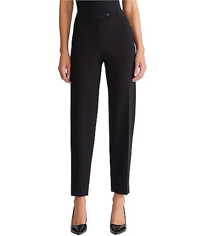 Jones New York Bi-Stretch Tapered Straight Leg Woven Pants