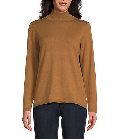 Jones New York Long Sleeve Mock Neck Sweater