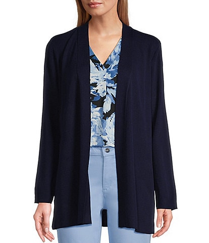 Jones New York Open Front Side Slit Icon Cardigan