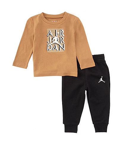 Jordan Baby Boys 12-24 Months Long Sleeve Air Jordan Stack Jersey T-Shirt & Jogger Pants Set