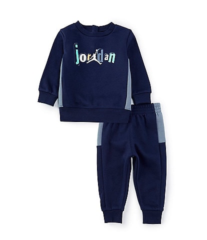 Jordan Baby Boys 12-24 Months Long Sleeve Jumpman Bold Colorblock Top & Jogger Pants 2-Piece Set