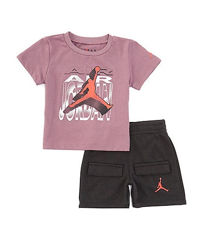 Jordan Baby Boys 12-24 Months Short Sleeve Air Jordan T-Shirt & Coordinating Shorts Set