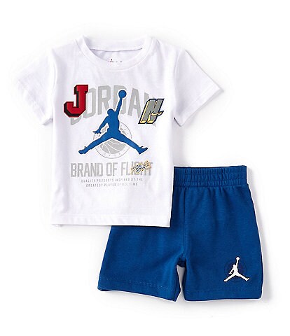 Jordan Baby Boys 12-24 Months Short-Sleeve Gym 23 Jersey Tee & Solid French Terry Shorts Set