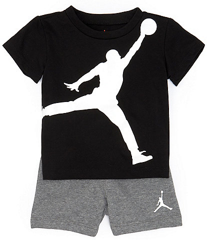 Jordan Baby Boys 12-24 Months Short-Sleeve Jumbo Jumpman Graphic Tee & Matching Shorts Set