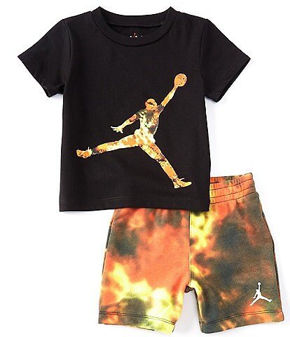Jordan Baby Boys 12-24 Months Short-Sleeve Jumbo Jumpman Graphic Tee & Tie-Dye Shorts 2-Piece Set
