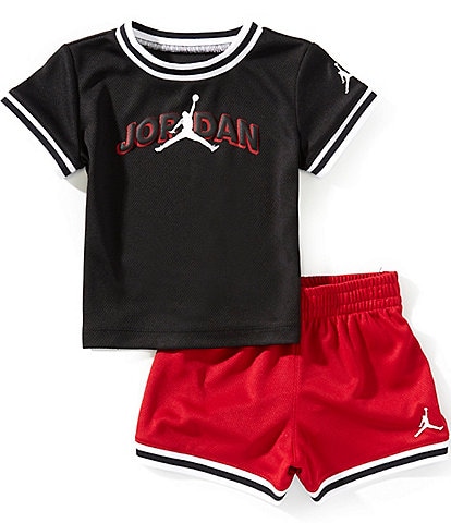 Jordan Baby Boys 12-24 Months Short-Sleeve Logo/Jumpman Graphic T-Shirt & Coordinating Solid Shorts Set