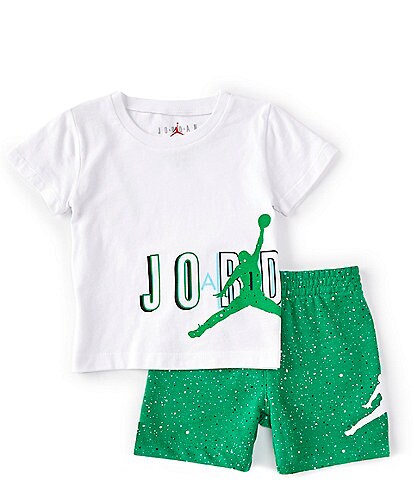 Jordan Baby Boys 12-24 Months Short Sleeve Air Jumpman Graphic Tee & Speckled Shorts Set