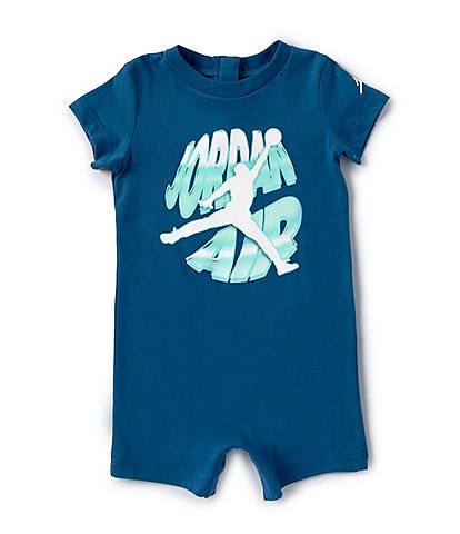 Jordan Baby Boys Newborn-9 Months Short-Sleeve Logo-Detailed Shortall