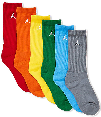 Jordan Big Boys 7-11 Everyday Essentials 6-Pack Crew Socks