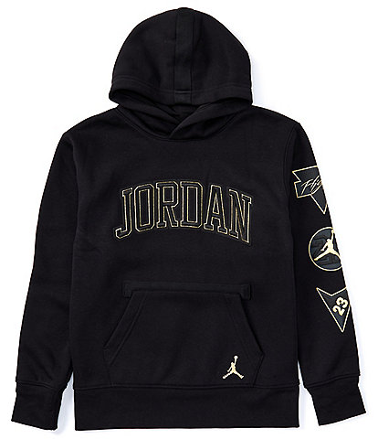 Jordan Big Boys 8-20 Long Sleeve See Me Shine Jordan Logo Fleece Hoodie