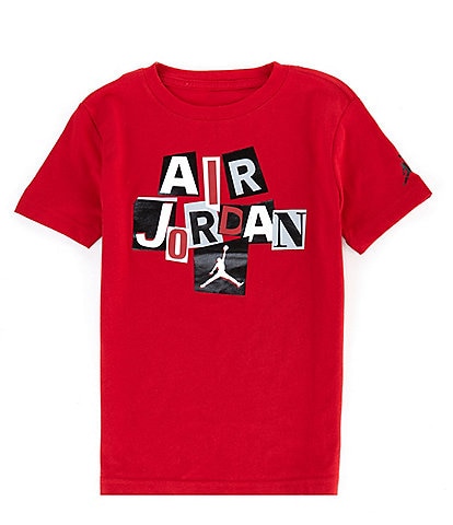 Jordan Big Boys 8-20 Short Sleeve Cut Out Graphic T-Shirt