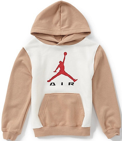 Jordan Big Boys Long Sleeve Colorblock Pullover Hoodie