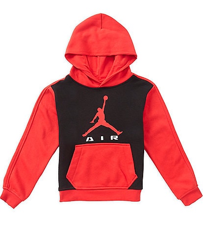 Jordan Big Boys Long Sleeve Coloblock Pullover Hoodie