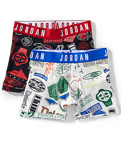 Jordan Big Boys Printed 2-Pack Boxer Briefs