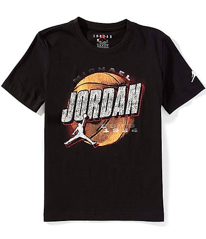 Jordan Big Boys Short Sleeve Distressed Chrome T-Shirt