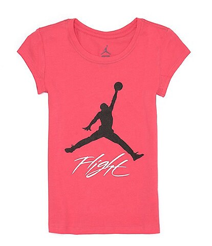 Jordan Big Girls 7-16 Short Sleeve Jumpman Graphic T-Shirt