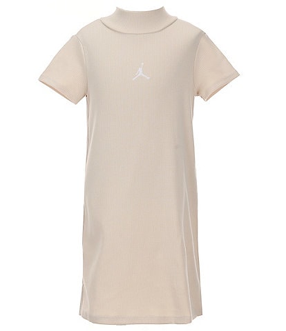 Jordan Big Girls 7-16 Short Sleeve Jumpman Ribbed Taping Dress