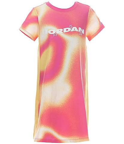 Jordan Big Girls 7-16 Short Sleeve Lemonade Stand Knit T-Shirt Dress