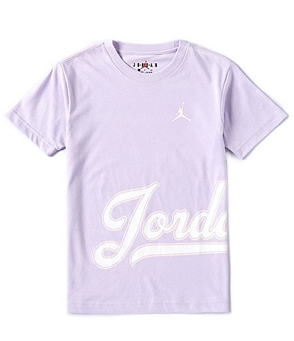 Jordan Big Girls 7-16 Wraparound Logo Short Sleeve T-Shirt