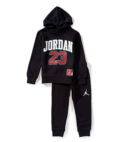 Jordan Little Boys Long Sleeve Jordan Jersey Pack Pullover Hoodie & Fleece Jogger Pants Set
