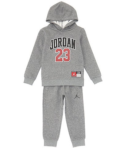 Jordan Little Boys 2T-7 Long Sleeve Jordan Jersey Pack Pullover Hoodie & Fleece Jogger Pants Set