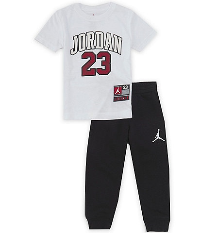 Jordan Little Boys 2T-7 Short Sleeve 23 Jersey Tee & Jogger Pants Set