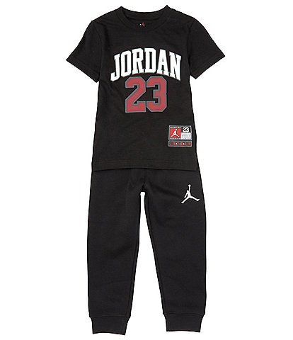 Jordan Little Boys 2T-7 Short Sleeve 23 Jersey Tee & Jogger Pants Set