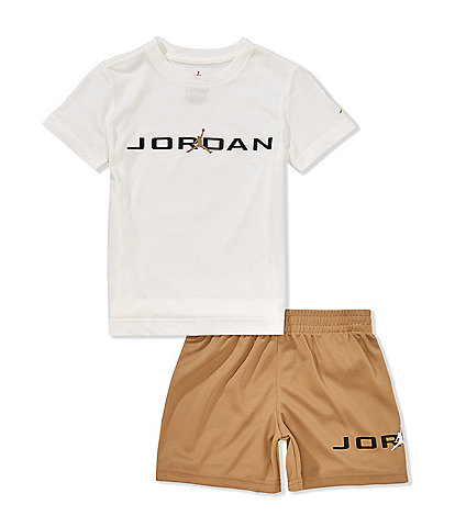 Jordan Little Boys 2T-7 Short-Sleeve Baseline Jersey-Knit T-Shirt & Matching Mesh Shorts Set