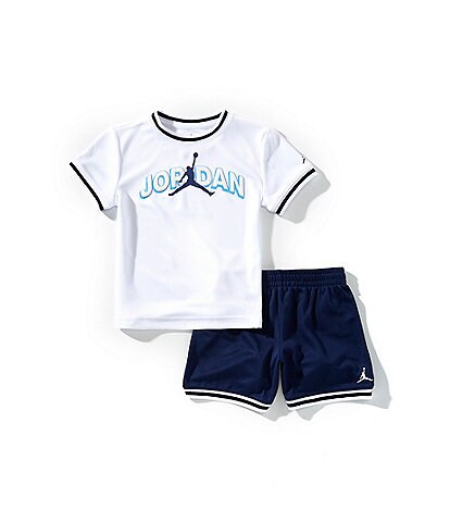 Jordan Little Boys Matching Taping Mesh Short Sleeve T-Shirt & Shorts Set