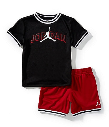 Jordan Little Boys Matching Taping Mesh Short Sleeve T-Shirt & Shorts Set