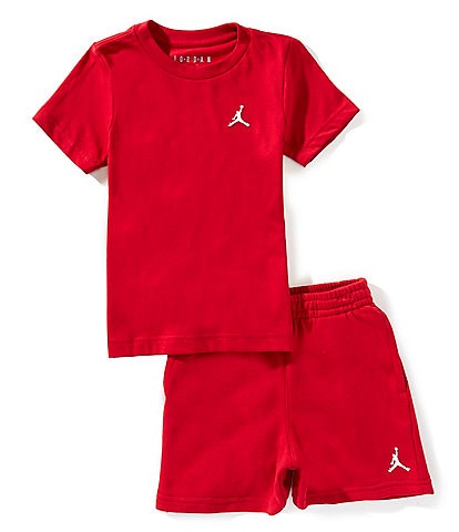 Jordan Little Boys Short Sleeve Brooklyn T-Shirt & Fleece Shorts 2-Piece Set