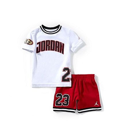 Jordan Little Boys Short Sleeve Playoff T-Shirt & Mesh Shorts Set