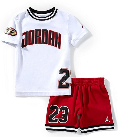Jordan Little Boys Short Sleeve Playoff T-Shirt & Mesh Shorts Set
