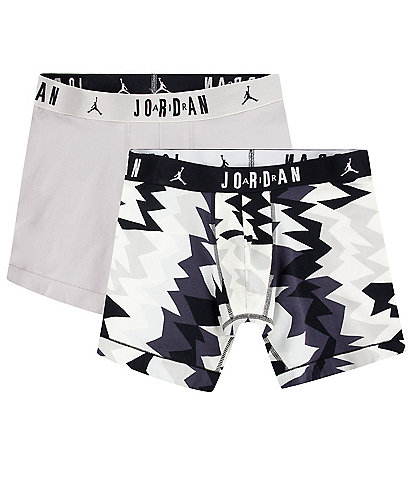 Jordan Printed And Solid Boxer Briefs 2-Pack
