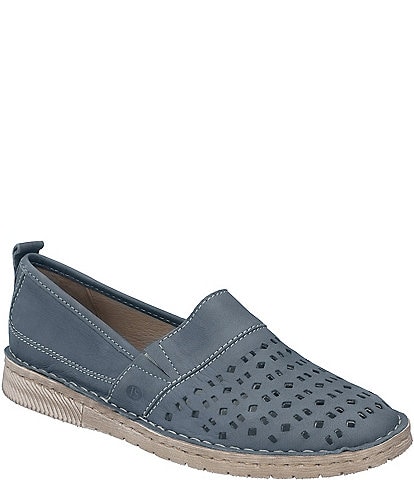Josef Seibel Sofie 27 Perforated Leather Slip On Loafers