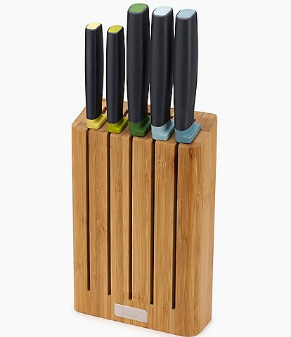 Joseph Joseph Elevate™ Knives Bamboo 5-Piece Elevate™ Knife Set with Slimline Bamboo Block