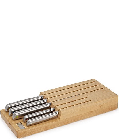 Joseph Joseph Elevate Steel Knives Bamboo Store 5-Piece Knife Set with In-drawer Bamboo Storage Tray