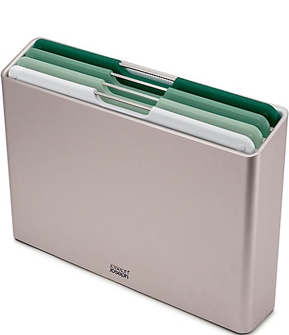 Joseph Joseph Folio™ Set of 4 Color-Coded Chopping Boards with Storage Case (Large)- Graphite