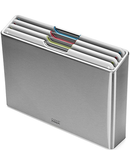 Joseph Joseph Folio Steel 4-Piece Cutting Board Set with Steel Case